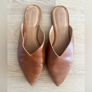 Madewell the Emilia Mule in English Saddle Leather, Size 10